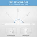 Outlet Electrical Outlet Extender Stick - Features 1 USB -C, 2 USB -A, and 2 AC Outlets, Free Assembly Extends 23"-34". Plug Extension Outlet Use Behind Sofas, Nightstands, Desks (White)