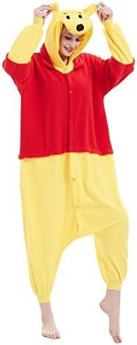 HvnTjvn Animal Onesie Adult One Piece Cosplay Costume Pajamas for Women Men Size XL