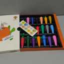 JUPITEARTH Carrot Crayons for Kids 24 Colors, Non Toxic Beeswax Crayons for Toddlers 1-3 with 30-Page Coloring Book & Stickers & 120 PDF Pages, Mess-Free Coloring for Kids Art Supplies Gift