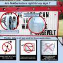 4" Flex Changeable Sign Letters on 5" Clear Panels – Black Letters & Red Numbers – Fits A-Frame, Sidewalk & Portable Signs – Made in USA, 4 inch letter printed on 5" High panel