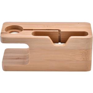 Bamboo Cell phone Charging Station Dock Wood Charging Station Wooden Phone Stand for &