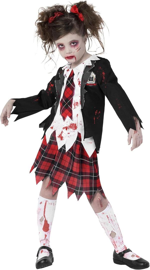 Morph Costumes School Girl Zombie Costume for Kids - Kid Zombie Costume Girl - Kids Halloween Costumes Girls Scary (Medium)