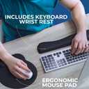 Everlasting Comfort Ergonomic Mouse Pad and Keyboard Wrist Rest for Computer Keyboard  Memory Foam Mouse Pad Set with Wrist Support for Comfort, Extended Typing Sessions
