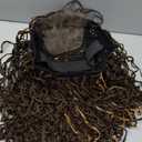 LUVME HAIR 5X5 Deep Curly 10 Inch 100% Human Hair Wigs Curly Deep Wave Glueless Lace Front 10 Inches, Pre Cut Plucked Hd Lace Short Wig Ready To Go Mix Brown Color Straight Bleached Knots Black Wigs