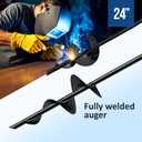 30 inch Ground Anchors Heavy Duty Screw in - Kit of 6 Fully Welded Earth Anchors - Long Spiral Tie Down Stakes for Swing Set Shed Trampoline Canopy Tree Tent - High Wind Anchor - Sand Auger Stake