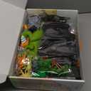 TUMAMA Dinosaur Toys Race Track, 281 Pcs Dinosaur Train Set for Kids 3-5 5-7, Flexible Train Tracks with 4 Dinosaurs Figures, 2 Electric Race Cars with Light, Create A Dinosaur Road Race for Toddlers