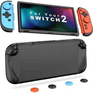 Protective Silicone Case Compatible with Nintendo Switch 2 2025, Soft Slim Cover Protector, Grip Cover for JoyCon, Split Design, Anti-Scratch, Shock-Absorption
