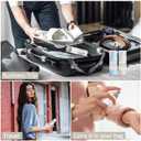 Pwsap 4 Pack 1/2 oz (15ml) Vacuum Cosmetic Travel Container - Spray and Pump Travel Bottles with Funnel Tsa Approved Airless Leak Proof Kit