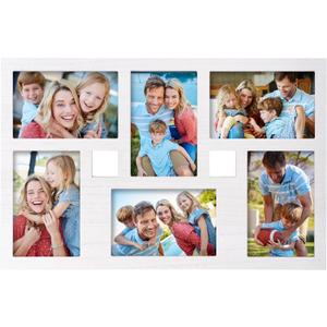 4x6 Collage Picture Frame Family Photos Display - 6 Openings Collage Picture Frame for Wall and Tabletop Display White Color Picture Frames Set Ideal for Home Decorating Family Gifts
