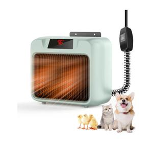 Dog House Heater for Outdoor & Indoor Use - 600W/300W Safe & Efficient Heating for Pet Houses, Chicken Coops, Rabbit Hutches - Wall-Mounted Design with Overheat Protection & Anti-Chew Cord (grey)