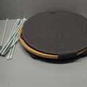 Lonbet - Grey Circular Laundry Baskets with Lid & and Inner Bag - XL 100 Litres - Large Washing Baskets for Laundry with Handles - Laundry Baskets for Bedrooms - Bamboo Bathroom Bin