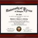 GMFrames Solid Wood Diploma Degree Frame for 8.5x11 Certificates,Cherry Finish with Intricate Black Rope Detail,UV Protection Acrylic