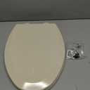 Bemis 1500EC 146 Almond Elongated Molded Wood Toilet Seat with Easy-Clean & Change Hinge