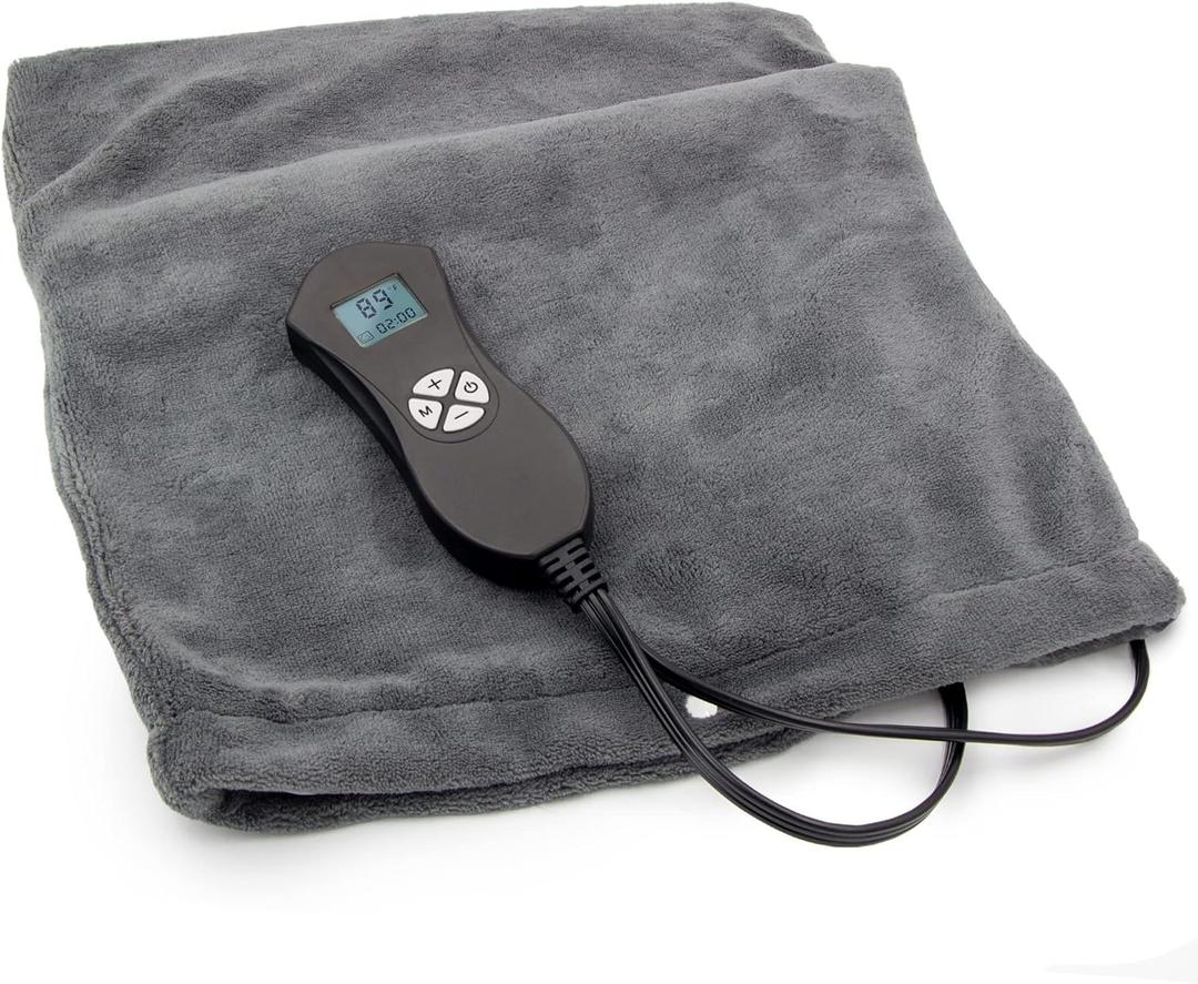 DMI Digital Ultra Soft Heating Pad with Fully Customizable Heat Setting and Moist Heat Insert, Programmable Timer, FSA & HSA Eligible (Medium)