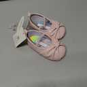 Josmo Baby Girl Dress Shoes Soft Sole Flats Crib Shoes Bowknot & Floral Design for Newborn & First Walker Sandals Size 2-4 Infant (Blush)