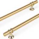 Haliwu 10 Pack Gold Cabinet Handles, Brushed Brass Cabinet Pulls Kitchen Handles Barrel Champagne Gold Pull Kitchen Hardware, 8 inch Hole to Hole Center