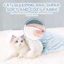 Cat Sleeping Bag Bed, Winter Soft Plush Sack Self Warming Cave Bed for Indoor Cats, 360°Wrap Comfortable Pet Snuggle Sack, Soft Plush Large - Size L (Grey)