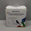 Smart Bird Feeder with Camera Solar Powered, 2K HD Video, AI Bird Species Identification, Instant Arrival Alerts, Weatherproof Design for Effortless Birdwatching, Best Gift for BirdLovers, Red