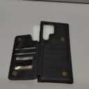 Vinich for Samsung Galaxy S23 Ultra Wallet Case with Card Holder, RFID Blocking Credit Slots Kickstand Shockproof Phone Cover Fit for Galaxy S23 Ultra 6.8" Black