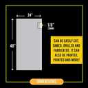 Expanded PVC Sheet  Lightweight Rigid Foam  3mm (1/8 inch)  24 x 48 inches  White  Ideal for Signage, Displays, and Digital/Screen Printing
