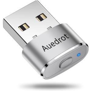 AUEDROT USB Mouse Mover - Automatic Mouse Wiggler with 2 Jiggle Modes, Switch Button, Plug & Play, Keep Computer/Laptop Awake, Silver