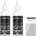 Windshield Crack Repair Kit,2026 Upgrade Car Windshield Crack Repair Kit, Glass Repair Liquid for Cracks Glass, for Chips and Cracks, Windshields, Windows, Mirrors