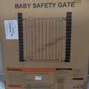 Mumeasy Baby Gate Extra Wide, 29.5-51'' Pressure Mounted Dog Gate with Walk Thru Door, Auto Close Pet Gate for House, Stairs, Doorways,Black