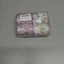 Vintage Floral Wired Edge Ribbon Purple Rose Flower Ribbon Retro Spring Fabric Ribbon for Wreath Bow Making DIY Crafts Wrapping, 4 Rolls, 24 Yard