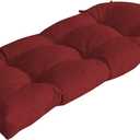 Arden Outdoor Wicker Settee Cushion, 41.5 x 18, Rain-Proof, Fade Resistant Ruby Red Leala