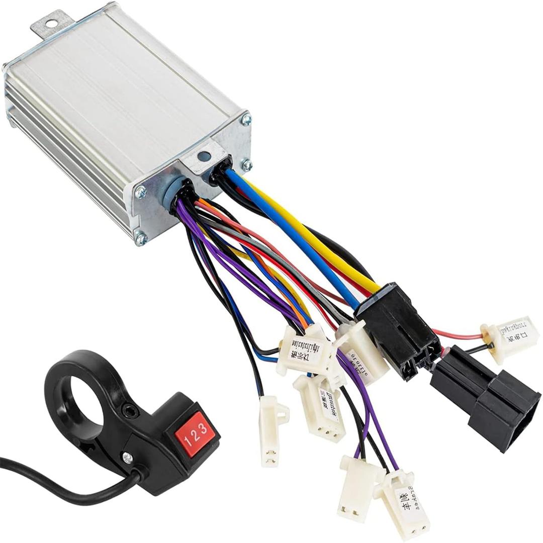 Brush DC Controller 48V 1000W Brush Motor Speed Control Brushed Controller with 3 Speed Switch for Scooter Electric Bicycle (48V 1000W)