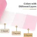 2 x Pink Tulle Fabric Roll 6 Inch by 100 Yards (300 feet) Sheer Netting Spool for Tutu Skirt Gift Wrapping Wedding Valentine's Day Baby Shower Party Decorations DIY Crafts