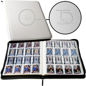 TopDeck TCG Binder - White, 16 Pocket Side Loading Card Binder, Compatible with Pokemon, Yu-Gi-Oh, Magic the Gathering, and More