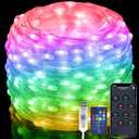 Fairy Lights 66FT/20M, [APP & Remote Control] 200 LEDs RGB Smart IC Multicolor String Lights Indoor, Music/Voice Sync Color Changing, IP65 Waterproof String Lights for Bedroom, Party, DIY