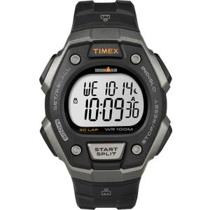 Timex Men's Ironman Triathlon Classic 30 38mm Watch (Black/Digital Gray/Silver-Tone)