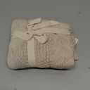 Organic Cotton Baby Blanket - 31.5 x 43.3 Inches, Soft Knitted Crib Blanket for Boys & Girls, Breathable Design (Beige)