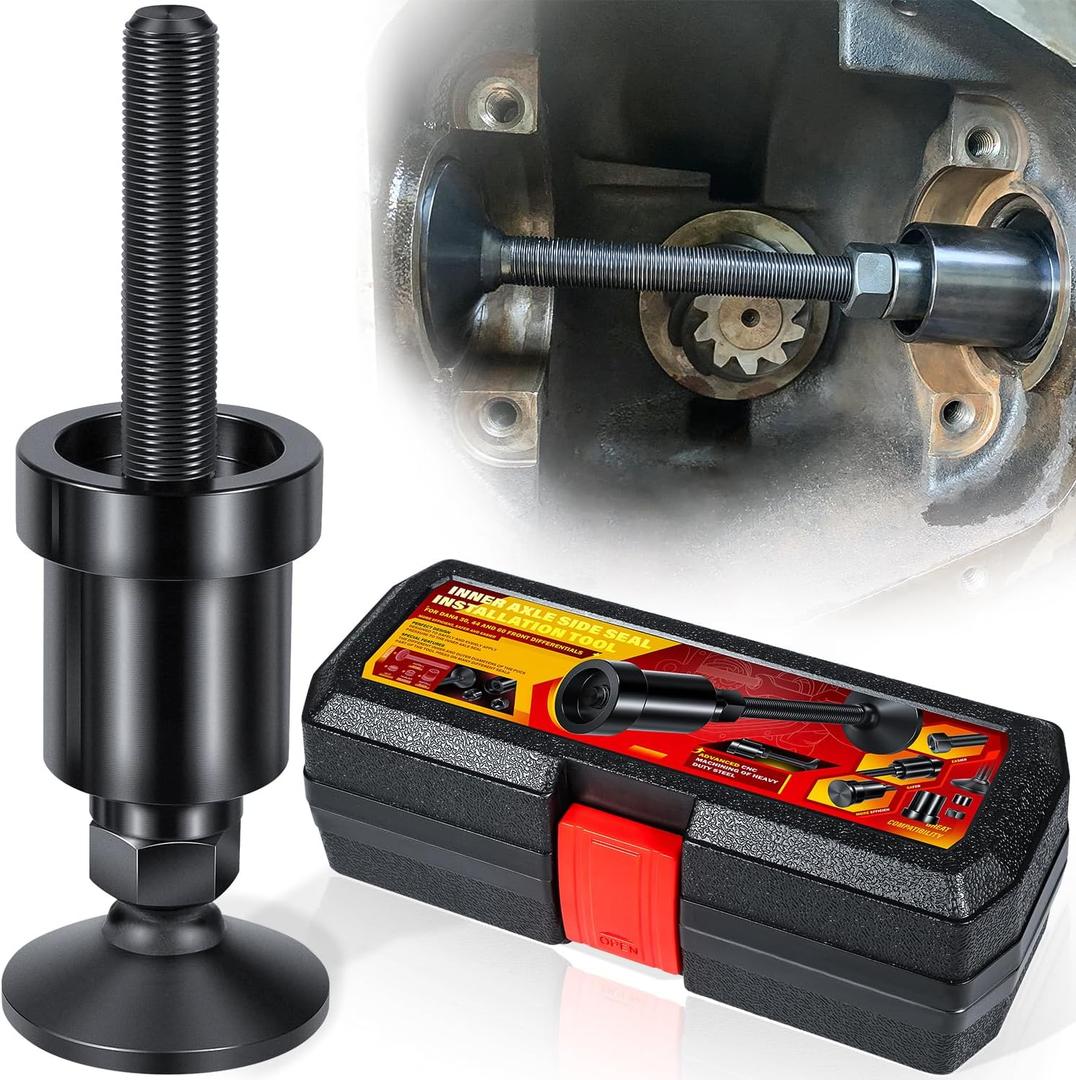 Inner Axle Side Seal Installation Tool For Dana 30/44/60 Front Differentials For Jeep Dodge Ford Chevrolet Volvo GMC Isuzu Jaguar International Mercury With Storage Case