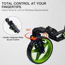 XDriveMax Pro 3-Wheel Golf Push Cart - 360° Swivel Front Wheel with Handle-Integrated Lock, One-Click Folding Lightweight Aluminum Frame, All-Terrain Wheels with Foot Brake & Console
