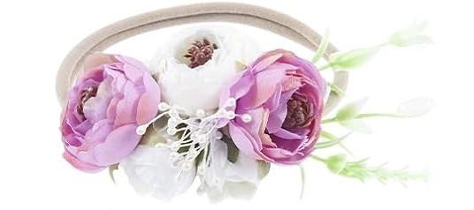 Flower Headband (4-5T, Purple)