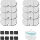 PETLIBRO 8 Packs Replacement Filters for Capsule Cat Water Fountain PLWF002, 4 Months Set of Replacement Filters for Ultra Quiet Pet Water Fountain (White)