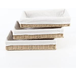 YRJJ Paper Rope Woven Storage Baskets, Delicate Storage Box for ShelvesBathroomKitchenLiving RoomOffice DeskBedroom. (Khaki) , 11.8x7.8x2.3 inches