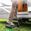 Hitch Step 2 Inch Receiver for SUV Truck RV, Heavy Duty 2 Step Dog Stairs with Adjustable Height, Foldable Dog Stairs & Dog Car Steps, Universal Trailer Hitch Step & Tow Hitch Step