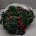 Christmas Garlands,2.7M/ 9FT Christmas Garland,Christmas Garland with Lights, and Berries and Balls,for Fireplaces,Stairs, Interior Decoration,Christmas Decoratio (Red)