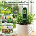 Grenebo 3-in-1 Soil Moisture Meter, Digital Plant Water Meter, Temperature & Sunlight Intensity Sensor, LCD Display Soil Tester for Gardening, Farming, Plant Care, Indoor & Outdoor PlantsGreen
