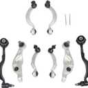 WFLNHB 8PCS Front Upper Lower Control Arm with Bushings Kit Replacement for Lexus LS460 2007-2017 4.6L V8