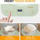 5.2QT Electric Dough Maker with Ferment Function & Weighing Function, Dough Mixer with Stainless Steel Bowl, Household Kitchen Flour Kneading Machine, Face-up Touch Panel, Microcomputer Timing