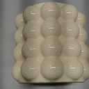 Bubble Vase, Beige Ceramic Vase for Flowers, Short Vases for Boho Decor, Decorative Vases for Flowers, Living Room, Bedroom, Office, Fireplace, Mantel, Coffee Table, 5 Inches (Medium)