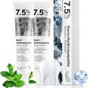 7.5% Nano Hydroxyapatite Toothpaste Helps Remineralize, Protects Enamel, Dentist-Formulated Whitening Toothpaste for Sensitive Teeth, Natural Peppermint, Fluoride-Free (2Pack, Natural Peppermint)
