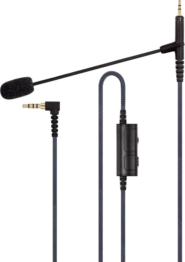 Cable Boom Microphone - Volume Control for PlayStation PS4 or Xbox One Controller, PC - Boompro Gaming Mic Compatible with Audio Technica ATH-M50x, ATH-M40x, ATH-M70x Headphones 150CM