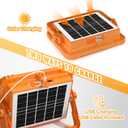 100W LED Solar Work Light, 466 LED 10000LM Magnetic Worklight with 5 Modes, 12000mAh Battary Rechargeable, IP66 Waterproof Portable Solar Outdoor Working Light for Emergency, Repair, Camping