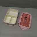 LOVINA Bento Boxes for Adults - 1100 ML Bento Lunch Box For Kids Childrens With Spoon & Fork - Durable for On-the-Go Meal, BPA-Free and Food-Safe Materials, Pink